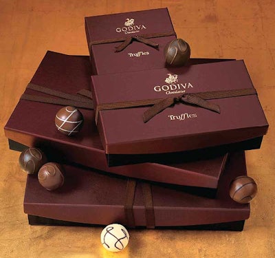 Attention to detail characterizes the complex converting effort for Godiva's Truffles line.