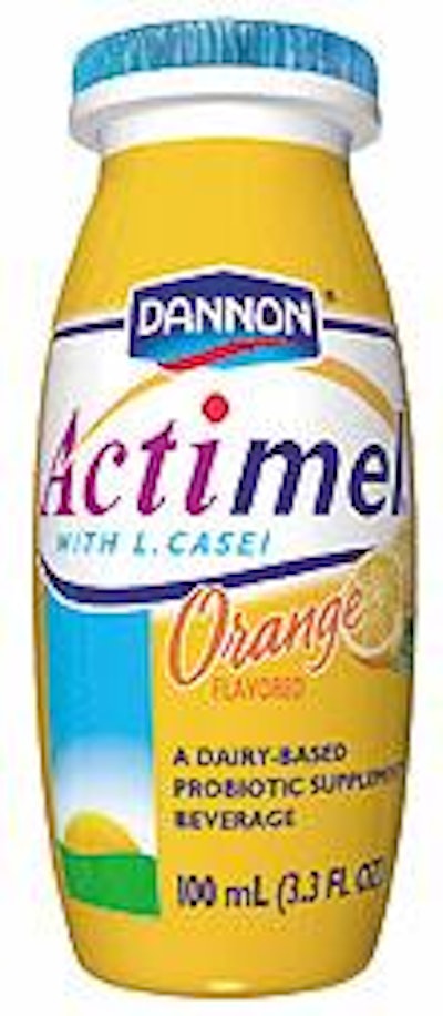 Some see probiotic products like this one from Dannon as another logical candidate for cold aseptic filling into plastic contain