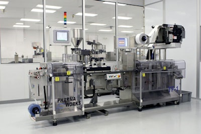 BLISTER MACHINE. Contract packager CPR produces blister packs in-house on this new machine, which includes a color vision syste