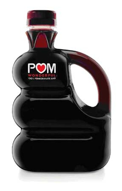 PET PROJECT. POM Wonderful pomegranate has been introduced in a 48-oz handled bottle for consumer convenience using a PET copol