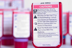 Pills and bottle caution