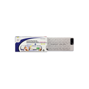 The ecoslide-RX&circledR; compliance pack features a 100% recyclable paperboard-based outer sleeve with an inner film and foil blister.