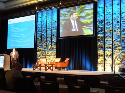 Hospira's Marty Nealey addresses a PDA 2013 audience