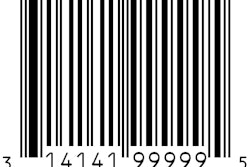 GTIN-12 encoded in a UPC-A