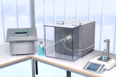 Semi-automatic, modular laboratory devices for liquid pharmaceutical filling for clinical trials, pharmacists.