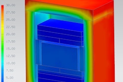 This image shows thermal variations throughout the entire shipping systems.