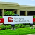 This photo shows the new Packaging Coordinators, Inc. signage at the company's Rockford, IL, facility.