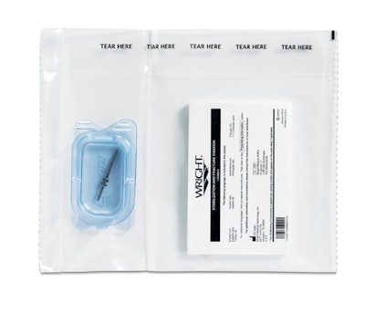 This photo is an example of Wright Medical's orthopaedic product packaging, which earned an IoPP Ameristar Award.