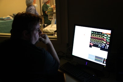 This is a photo of a control room overlooking one of the MSU HcPIE simulations.