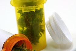 This photo shows a stock image portraying packaged medical marijuana.
