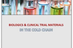 This photo shows the report cover of Biologics and clinical trial materials in the cold chain.
