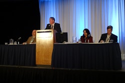 Left to right: Mark Lovell, Shire Pharmaceuticals; Bill Rambo, Panther Life Science Logistics; Arminda O. Montero, AbbVie Inc.; and Jack Rubarth, Gemalto Inc.