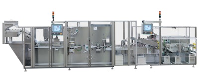 Integra220 integrates a single Monoblock into two operations of blister thermoforming and cartoning.