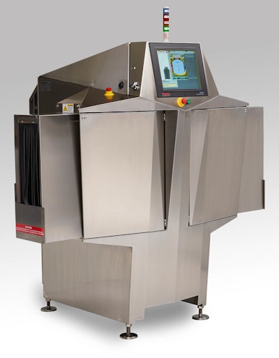 Horizontal X-ray beam system offers application flexibility for tall-profile packages, including metal cans, plastic bottles, and stand-up pouches.