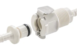 Radel PPSU replaces metal in LinkTech’s quick coupling for surgical sterilization unit.