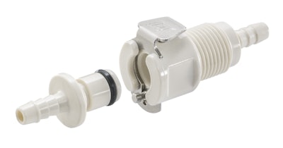 Radel PPSU replaces metal in LinkTech’s quick coupling for surgical sterilization unit.
