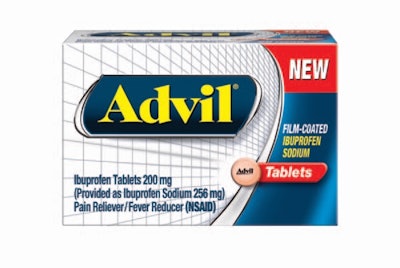 Pfizer’s Advil Film Coated Tablet cartons gain visual appeal and product differentiation with technology from Clondalkin Pharma & Healthcare Guaynabo, Puerto Rico.
