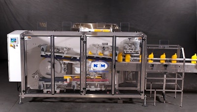 Company to showcase its 'flying yellow bottles' display at Interpack 2014 with monoblocked equipment.
