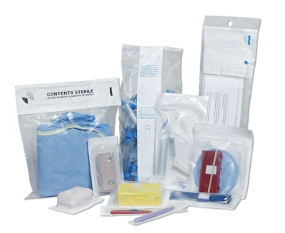 A group of medical device packaging pouches. Photo supplied by Printpack Medical.