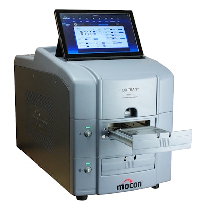 Ox-Tran Model 2/22 H accurately measures trace amounts of oxygen in packaging materials.
