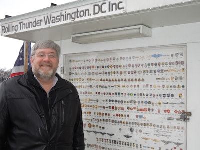 Healthcare Packaging Publisher Jim Chrzan near the Vietnam memorial in Washington, DC.