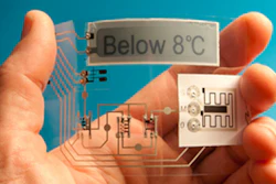 Printed electronic temperature indicators are used in distribution, storage, and management of sensitive medical products.