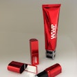 A square plastic tube is customizable for creams, lotions, and gels.