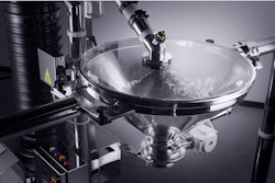 Seamless integration of 50- or 100-L containers allows tablets to accumulate while in-process control checks are performed.