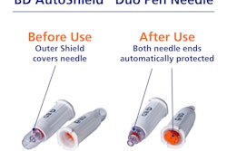 AutoShield Duo with patented dual needle shields enhances convenience and safety for insulin injections.
