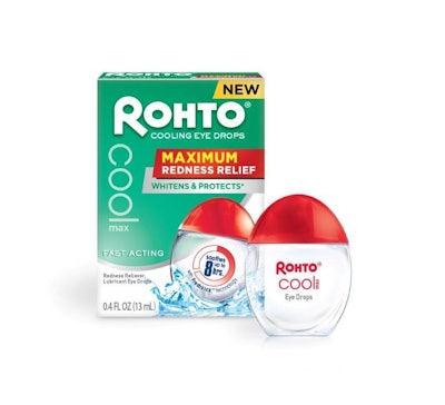 Rohto Cool Max introduction adds variety to eyedrop packaging.