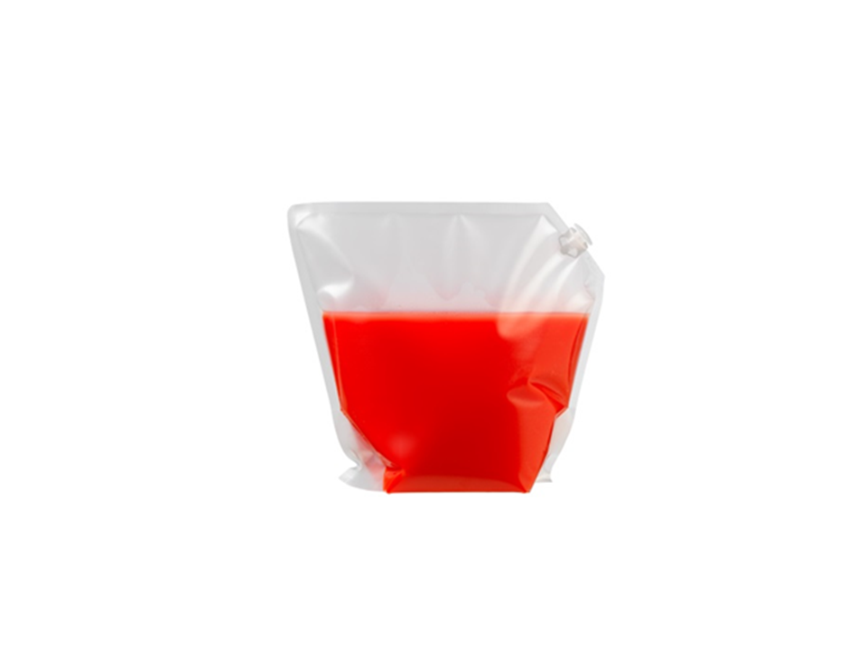 INDUSTRIAL POUCH. Ecolab&rsquo;s new pouch is a 6-mil coextrusion that offers users a safe, tight, collapsible pack for liquid industrial products.