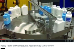 A rotary table for pharmaceutical applications adapts to products of varying size and shape.