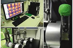 FIGURE 1: Experimental set-up: Monitoring set-up in the lab showing three VisiSens detection units.