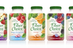 Package graphics communicate to consumers that the product is made from 100% natural fiber found in fruits and vegetables.