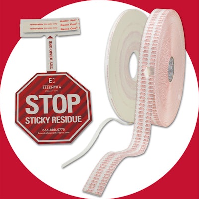 Remo One foam tape allows clean tape removal on one side.