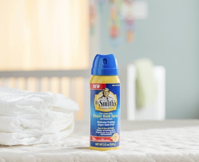 A new pediatric product from Mission Pharmacal, Dr. Smith’s Diaper Rash Spray in an aerosol can uses a propellant that offers a near-zero Global Warming Potential.
