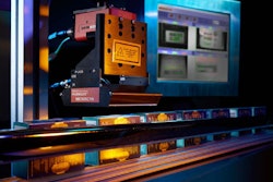 Microscan's assembly line action shot using I-PAK VH and the Vision HAWK cameras.