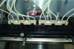 Continuous high-speed filling of sterile liquids.