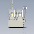 A new IV bag filling and closing system produces 1,600 bags/hr.