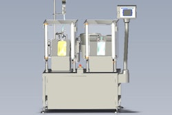 A new IV bag filling and closing system produces 1,600 bags/hr.
