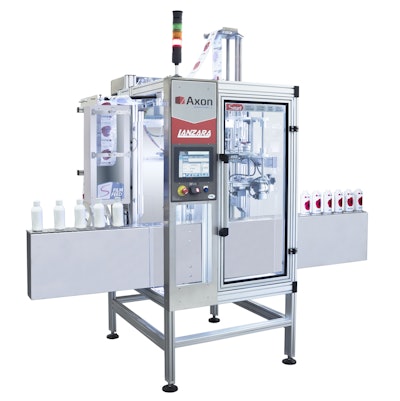 Lanzara applies shrink sleeves at speeds up to 400 units/min.