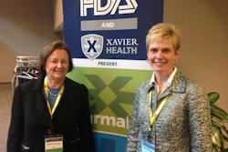 PHARMALINK 2015. Ellen Morrison, Assistant Commissioner, FDA (left), and Marla Phillips, Director, Xavier Health, welcomed 185 attendees on the first day of the event.