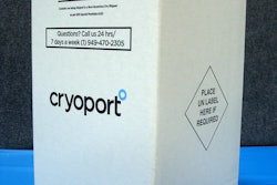 Clinical diagnostic laboratory CombiMatrix teams with Cryoport partnership for the distribution of its new CombiPGS™ genetic screening test. Here we see a Cryoport shipper in transit.