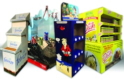 High-impact direct color printing boosts single-piece corrugated POP displays.