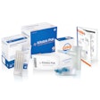 Packaging uses complementary colors to indicate that its inhalation product is designed to be delivered by its nebulizer.
