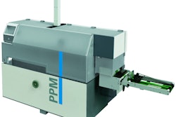 To replace manual collecting and packing of small products. Works at production speeds up to 12,000 products/hr.