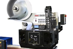 The Model 5500LF prints and applies linerless labels.