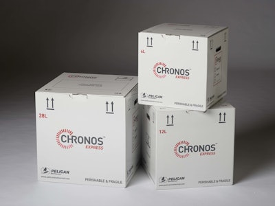Chronos Express is a single-use, temperature-controlled shipper servicing the global market.
