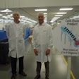 PCI’s Justin Schroeder (right), Executive Director, Marketing, Business Development & Design, and from Ray Hook, Senior Manager, Global Serialization Services.