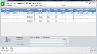 New dialog for material reconciliation on Werum IT Solutions’ new PAS-X 3.1.8.